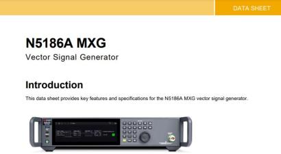 Keysight N5186A MXG Data Sheet